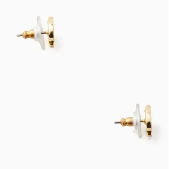 ♠️ Kate Spade ♠️️️️ Cream Signature Spade Stud Earrings - Picture 5 of 6
